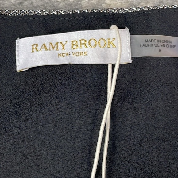 NWT Ramy Brook Evening Capsule Cocktail Dress in Rose Gold Plunge Neck Sz 8 - Picture 8 of 15